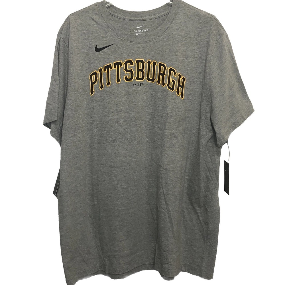 Pittsburgh Pirates Baseball Game T Shirt Gray Josh Bell 55 Nike MLB Men Size 2XL